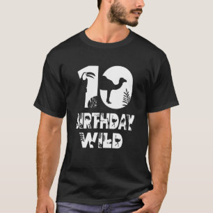 10. Geburtstag Wild Kind 10 Jahre alter Zoo Thema T-Shirt