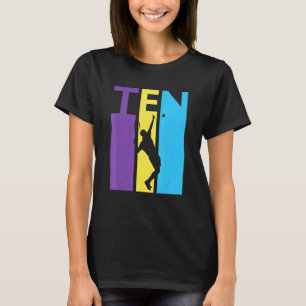 10. Geburtstag Zehn farbenfrohe Tennis Geburtstag T-Shirt