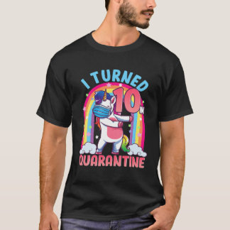 10. Geburtstag Zehn Jahre altes Blütenorn T-Shirt