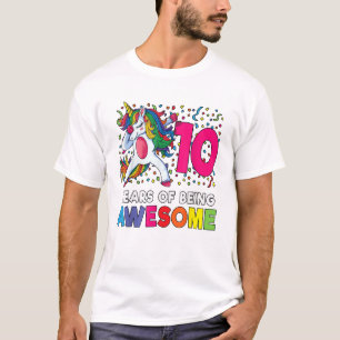 10. Geburtstags-Dabbing-Einhorn-Partygeschenk 10 J T-Shirt