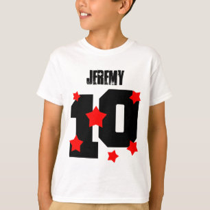 10. Geburtstags-individueller Name ROT HAT V01 in T-Shirt
