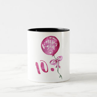 10. Geburtstags-Mädchen, Zweifarbige Tasse