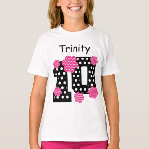 10. Geburtstags-Polka-Punkt-individueller Name V06 T-Shirt