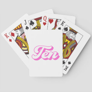 10. Geburtstags Retro Girl Spielkarten