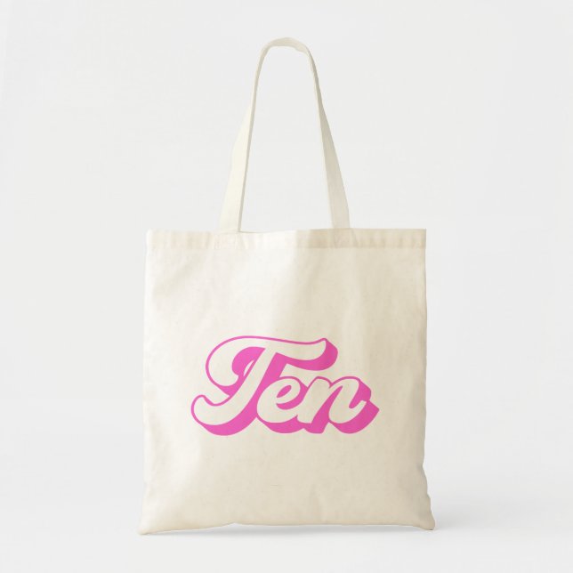 10. Geburtstags Retro Girl Tragetasche (Vorne)