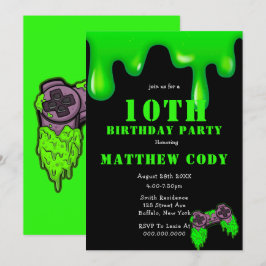 10. Geburtstagsfeier - Einladungen für Slime and G