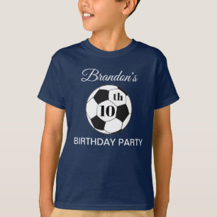 10. Geburtstagsfeier Fußball Blau Jungen Sport T-Shirt