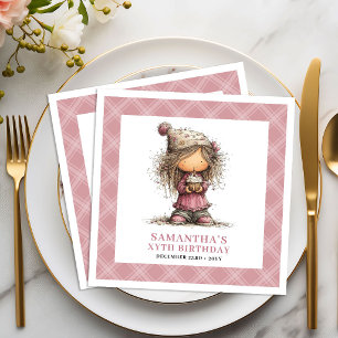 10. Geburtstagsfeier Mädchen Quirky Humor Rosa Ser Serviette