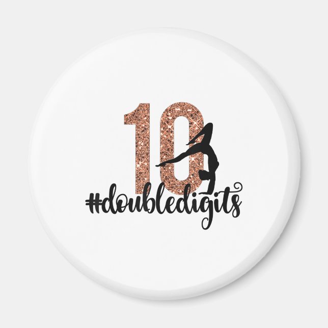 10. Geburtstagsgeschenk Doppel Digits Girls Gymnas Magnet (Vorne)