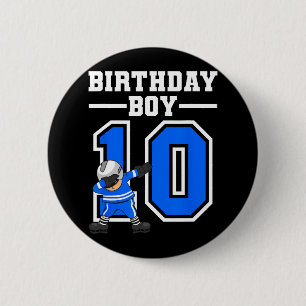 10. Geburtstagsgeschenk Zehn Vintage-Hockey-Geburt Button