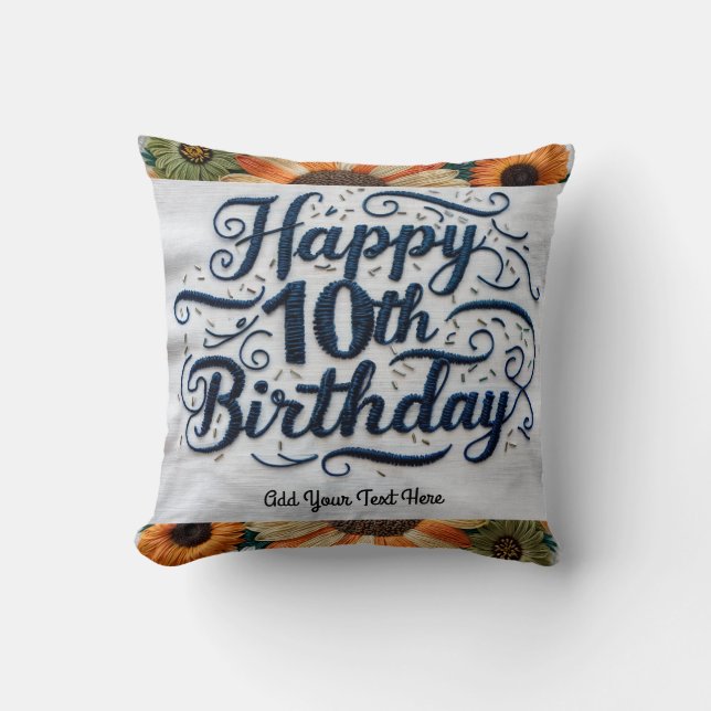 10. Geburtstagsgeschenke _ist jetzt 10-stellig Thr Kissen (Vorderseite)