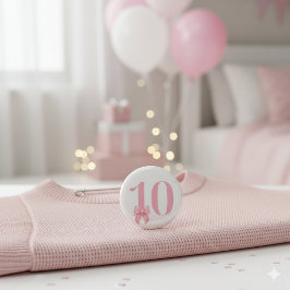 10. Geburtstagskarte Rosa Knopf Button
