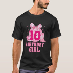 10. Geburtstagsmädchen Cowgirl Coquette Bow Wester T-Shirt