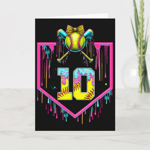 10. Geburtstagsmädchen Eiscreme Softll Drip Coquet Karte