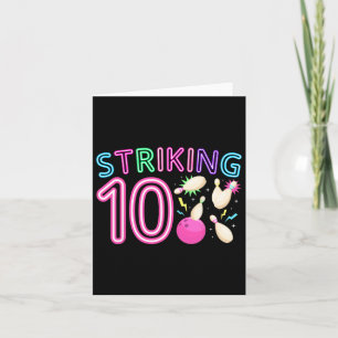 10. Geburtstagsparty Bowling Girl 10 Jahre alt Bow Karte