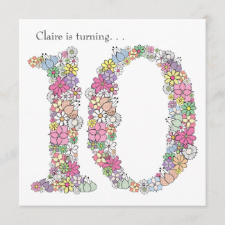 10. Geburtstagsparty der Mädchen - individuelle Ei Einladung