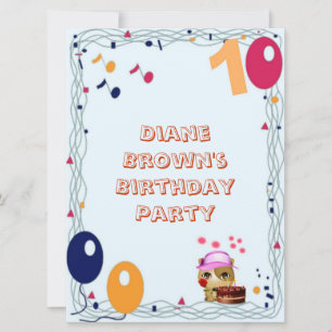 10. Geburtstagsparty Einladung