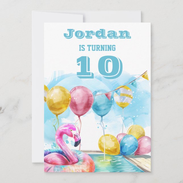 10. Geburtstagsparty Einladung (Vorderseite)