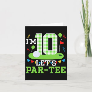 10. Geburtstagsparty Golf Boy Zehn Jahre alter Gol Karte