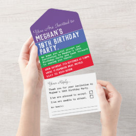10. Geburtstagsparty in einer Einladung