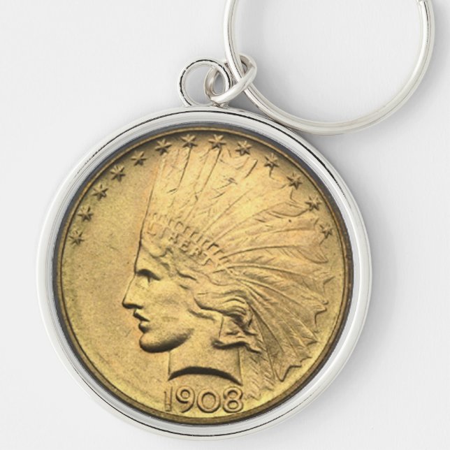 $10 GOLDstück Schlüsselanhänger (Vorne)