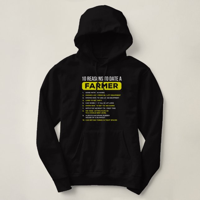 10 Gründe bis dato ein Bauer Funny Farm Spaß ich Hoodie (Design vorne)
