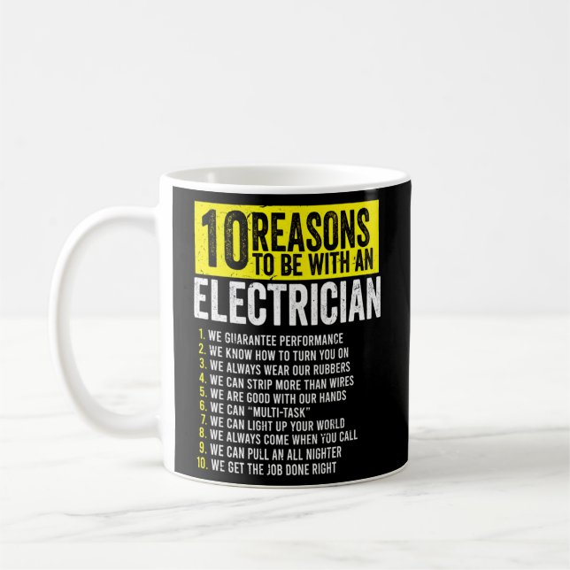 10 Gründe für den Verbleib eines Elektrons Kaffeetasse (Links)