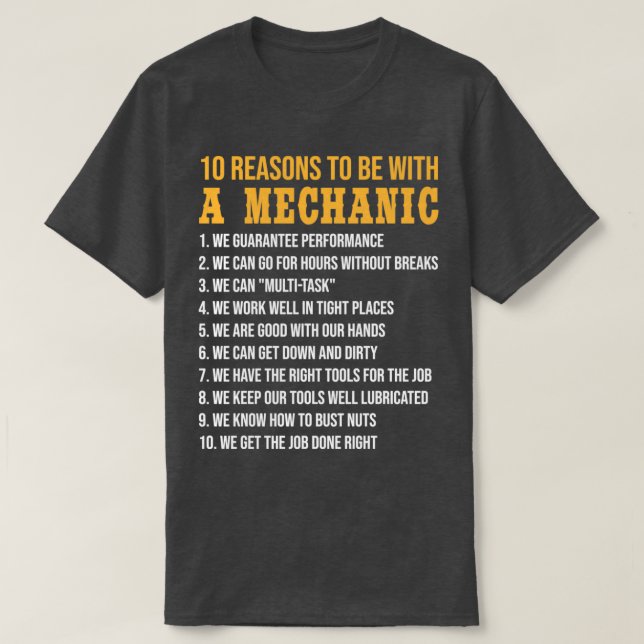 10 Gründe für die Verwendung eines mechanischen Lu T-Shirt (Design vorne)