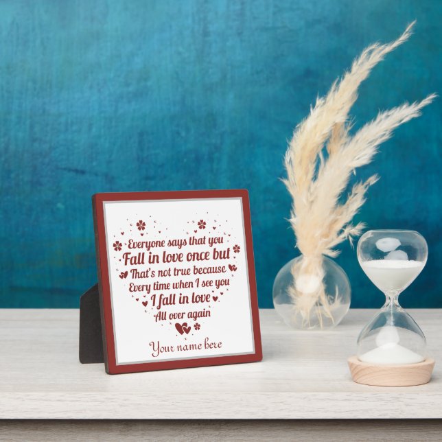 10 Gründe, warum Sie Liebe schreiben, den Namen hi Fotoplatte (InSitu)