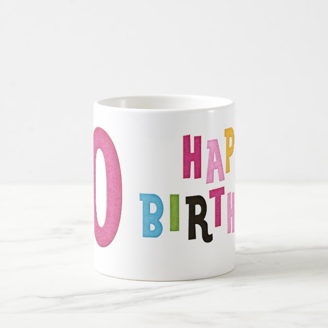 10. Happy Birthday Tasse Design 1 (Mittel)