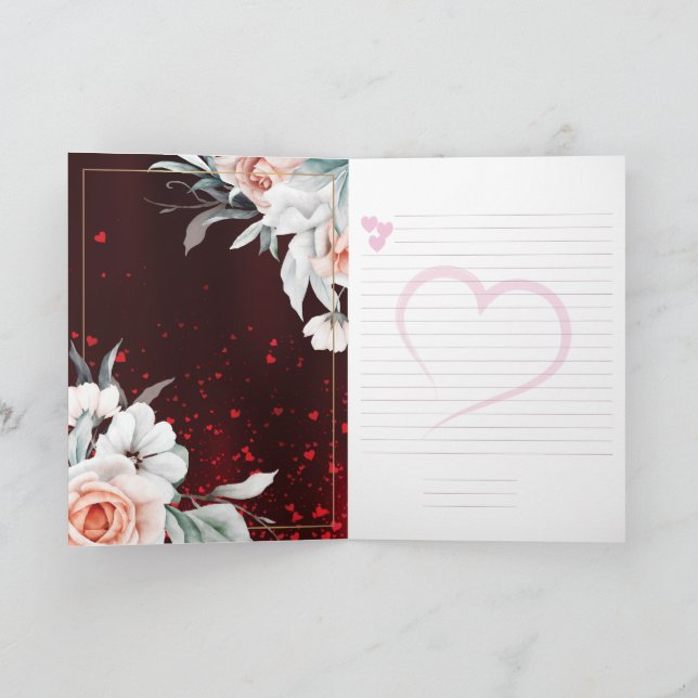 10. Hochzeit Jubiläum Grußkarte Gold Dankeskarte (Innenseite)