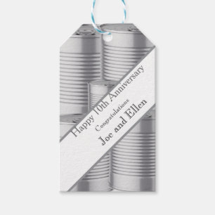 10. Hochzeitsjubiläum, Zinn Hochzeit Geschenkanhänger