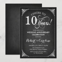 10. Hochzeitstag - Chalkboard White