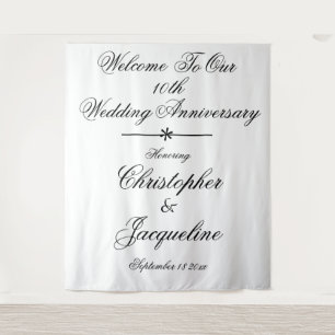 10. Hochzeitstag Chic Foto Stand Hintergrund Wandteppich
