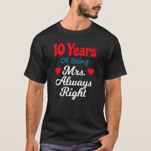 10. Hochzeitstag für Frauen Ihre Frau immer T-Shirt