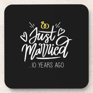    10. Hochzeitstag Getränkeuntersetzer