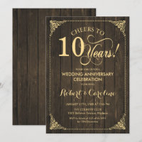10. Hochzeitstag - Gold Wood