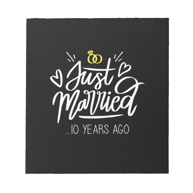 10. Hochzeitstag Notizblock (Vorderseite)