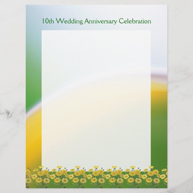 10. Hochzeitstag Party Scrapbook Seite 1 (Vorderseite)