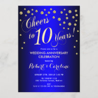 10. Hochzeitstag - Royal Blue & Gold