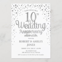 10. Hochzeitstag - Silber & Weiß