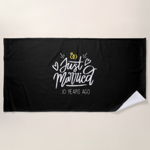    10. Hochzeitstag Strandtuch