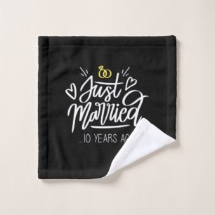 10. Hochzeitstag Waschlappen