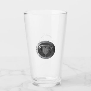 10. Hochzeitstag Zwillingsmedaille Glas