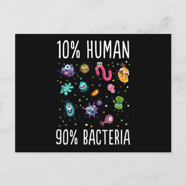 10 Human 90 Bacteria Microbiology Print Geschenk T Postkarte (Vorderseite)