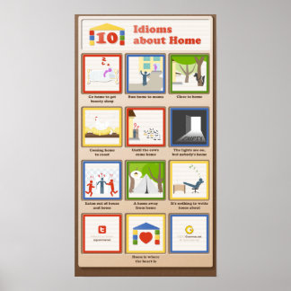 10 Idiome über Zuhause Poster