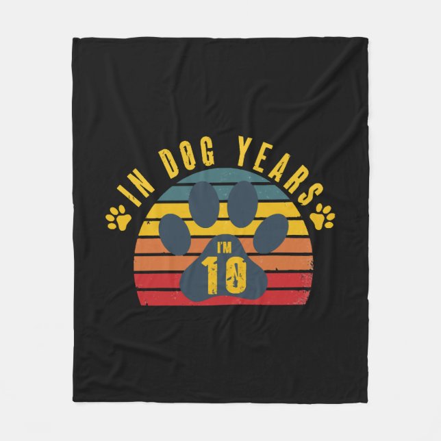10 in Hundebahnen Fleecedecke (Vorderseite)
