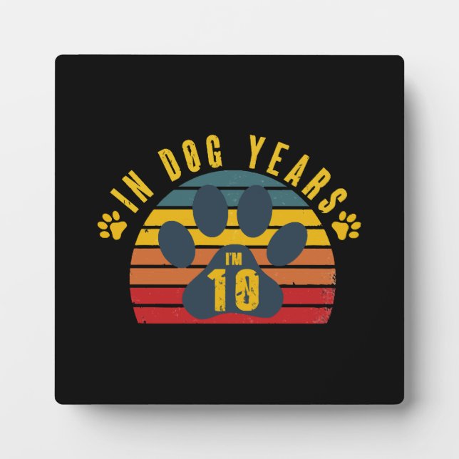10 in Hundebahnen Fotoplatte (Vorderseite)