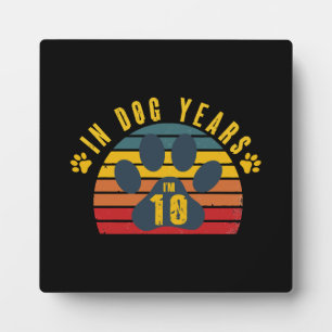 10 in Hundejahren Fotoplatte