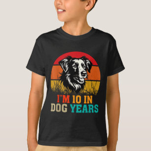 10 In Hundejahren Lustig 70. Geburtstag Hunde Lieb T-Shirt